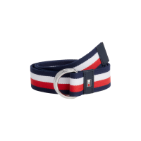 Cintura Tommy Hilfiger Equestrian Global a righe da donna Blu navy Cintura Tommy Hilfiger Equestrian Global a righe da donna Blu navy