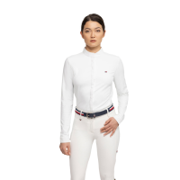 Camicia da concorso Tommy Hilfiger Equestrian Charlotte a maniche lunghe da donna Bianco