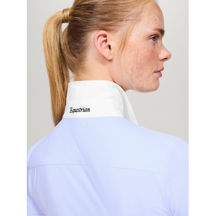 Camicia Tommy Hilfiger Equestrian Essex Stretch Oxford a maniche lunghe da donna Camicia Tommy Hilfiger Equestrian Essex Stretch Oxford a maniche lunghe da donna