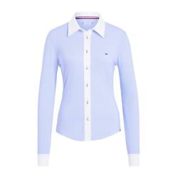 Camicia Tommy Hilfiger Equestrian Essex Stretch Oxford a maniche lunghe da donna