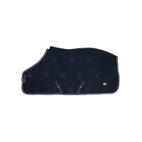 Coperta in pile Tommy Hilfiger Equestrian Oxford Blu navy