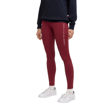 Leggings Tommy Hilfiger Equestrian Elmira invernali full grip donna Rosso
