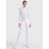 Pantaloni Tommy Hilfiger Equestrian Classic da donna con grip al ginocchio Beige
