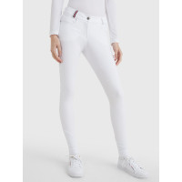 Pantaloni Tommy Hilfiger Equestrian Classic da donna con grip al ginocchio Bianco