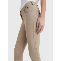 Pantaloni Tommy Hilfiger Equestrian Classic da donna con grip al ginocchio Beige Pantaloni Tommy Hilfiger Equestrian Classic da donna con grip al ginocchio Beige