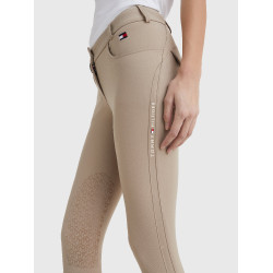 Pantaloni Tommy Hilfiger Equestrian Classic da donna con grip al ginocchio Beige Pantaloni Tommy Hilfiger Equestrian Classic da donna con grip al ginocchio Beige