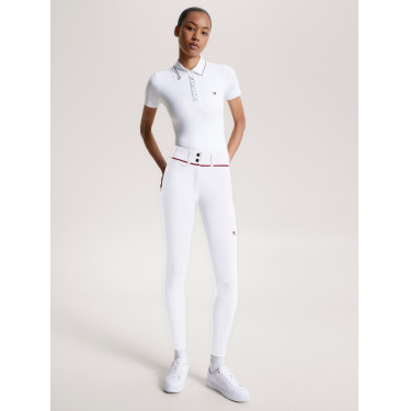 Pantaloni Tommy Hilfiger Equestrian Geneva grip ginocchia donna Bianco Pantaloni Tommy Hilfiger Equestrian Geneva grip ginocchia donna Bianco
