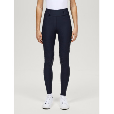 Pantaloni Tommy Hilfiger Equestrian Highland Hybrid da donna con grip al ginocchio Blu navy