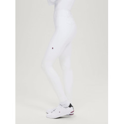 Pantaloni Tommy Hilfiger Equestrian Highland Hybrid da donna con grip al ginocchio Bianco