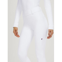 Pantaloni Tommy Hilfiger Equestrian Highland Hybrid da donna con grip al ginocchio Bianco