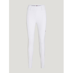 Pantaloni Tommy Hilfiger Equestrian Highland Hybrid da donna con grip al ginocchio Bianco