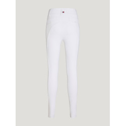 Pantaloni Tommy Hilfiger Equestrian Highland Hybrid da donna con grip al ginocchio Bianco