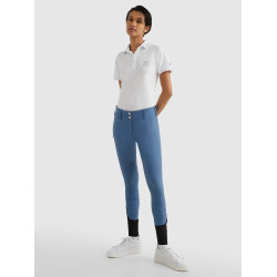 Pantaloni Tommy Hilfiger Equestrian Pro da donna con grip alle ginocchia Costa Azzurra Blu Pantaloni Tommy Hilfiger Equestrian Pro da donna con grip alle ginocchia Costa Azzurra Blu