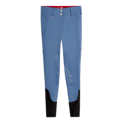 Pantaloni Tommy Hilfiger Equestrian Pro da donna con grip alle ginocchia Costa Azzurra Blu Pantaloni Tommy Hilfiger Equestrian Pro da donna con grip alle ginocchia Costa Azzurra Blu