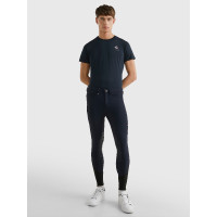Pantaloni Tommy Hilfiger Equestrian Pro da uomo con grip alle ginocchia Bianco