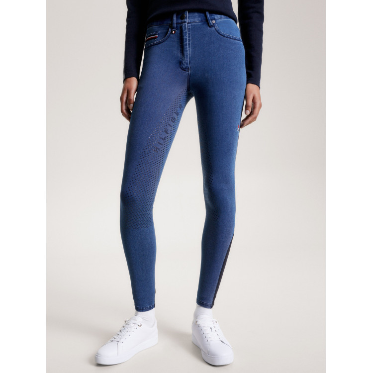 Pantaloni Tommy Hilfiger Equestrian Queens Denim da donna full grip Pantaloni Tommy Hilfiger Equestrian Queens Denim da donna full grip