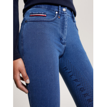 Pantaloni Tommy Hilfiger Equestrian Queens Denim da donna full grip Pantaloni Tommy Hilfiger Equestrian Queens Denim da donna full grip