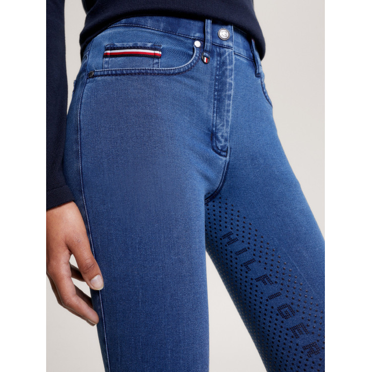 Pantaloni Tommy Hilfiger Equestrian Queens Denim da donna full grip Pantaloni Tommy Hilfiger Equestrian Queens Denim da donna full grip