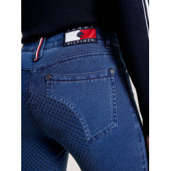 Pantaloni Tommy Hilfiger Equestrian Queens Denim da donna full grip Patrimonio Blu Pantaloni Tommy Hilfiger Equestrian Queens Denim da donna full grip Patrimonio Blu