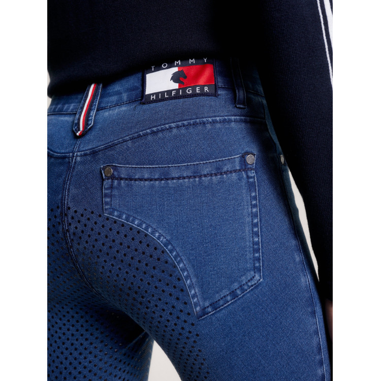 Pantaloni Tommy Hilfiger Equestrian Queens Denim da donna full grip Pantaloni Tommy Hilfiger Equestrian Queens Denim da donna full grip