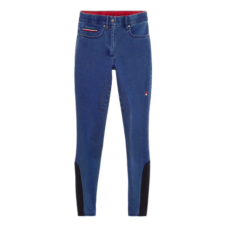 Pantaloni Tommy Hilfiger Equestrian Queens Denim da donna full grip Pantaloni Tommy Hilfiger Equestrian Queens Denim da donna full grip