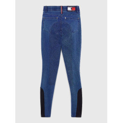 Pantaloni Tommy Hilfiger Equestrian Queens Denim da donna full grip Patrimonio Blu Pantaloni Tommy Hilfiger Equestrian Queens Denim da donna full grip Patrimonio Blu