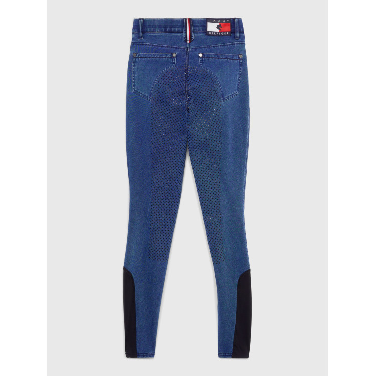 Pantaloni Tommy Hilfiger Equestrian Queens Denim da donna full grip Pantaloni Tommy Hilfiger Equestrian Queens Denim da donna full grip
