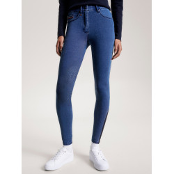 Pantaloni Tommy Hilfiger Equestrian Queens Denim da donna con grip alle ginocchia