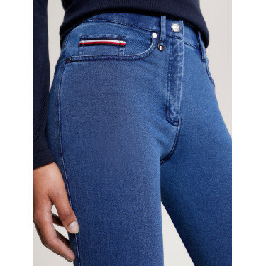 Pantaloni Tommy Hilfiger Equestrian Queens Denim da donna con grip alle ginocchia Pantaloni Tommy Hilfiger Equestrian Queens Denim da donna con grip alle ginocchia