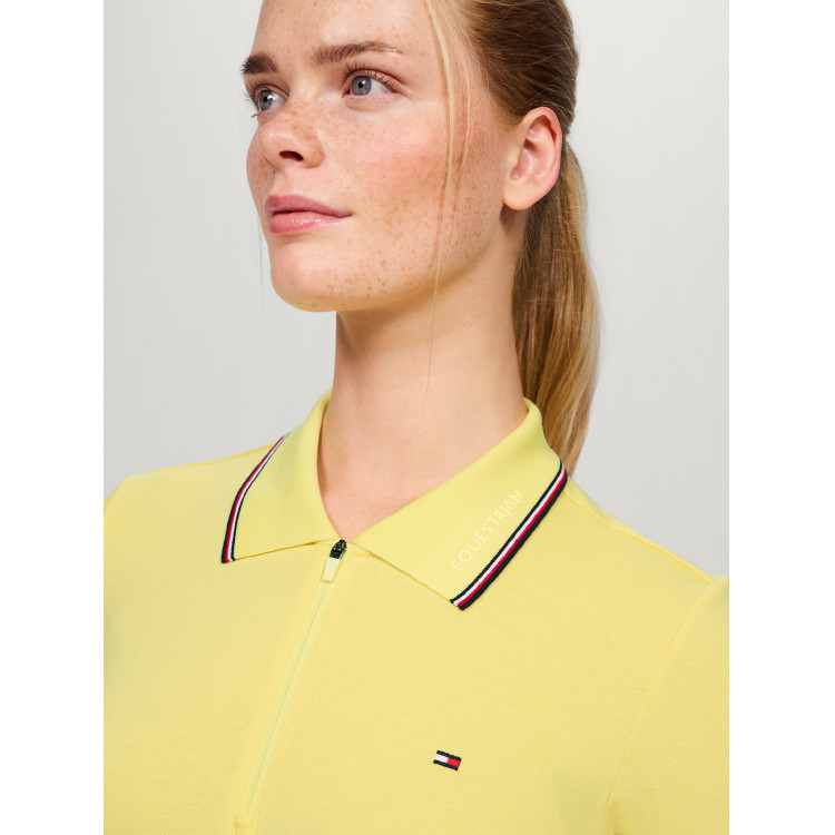 Polo con zip Tommy Hilfiger Equestrian Camden a maniche corte da donna Polo con zip Tommy Hilfiger Equestrian Camden a maniche corte da donna