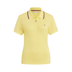 Polo con zip Tommy Hilfiger Equestrian Camden a maniche corte da donna