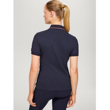 Polo con zip Tommy Hilfiger Equestrian Camden a maniche corte da donna Polo con zip Tommy Hilfiger Equestrian Camden a maniche corte da donna