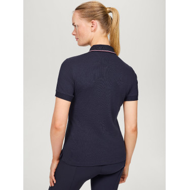 Polo con zip Tommy Hilfiger Equestrian Camden a maniche corte da donna Polo con zip Tommy Hilfiger Equestrian Camden a maniche corte da donna