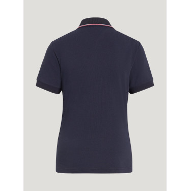 Polo con zip Tommy Hilfiger Equestrian Camden a maniche corte da donna Polo con zip Tommy Hilfiger Equestrian Camden a maniche corte da donna