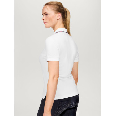 Polo con zip Tommy Hilfiger Equestrian Camden a maniche corte da donna Polo con zip Tommy Hilfiger Equestrian Camden a maniche corte da donna