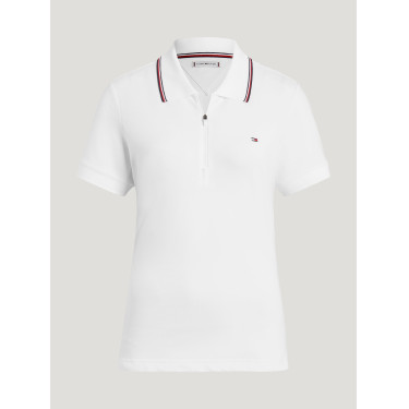 Polo con zip Tommy Hilfiger Equestrian Camden a maniche corte da donna Polo con zip Tommy Hilfiger Equestrian Camden a maniche corte da donna