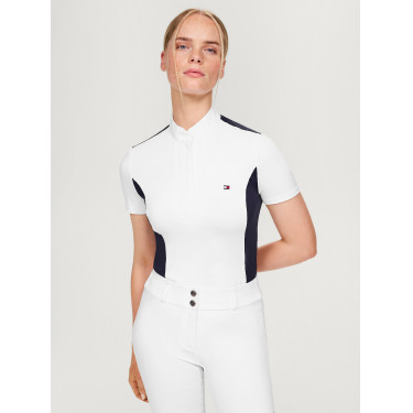 Polo da concorso Tommy Hilfiger Equestrian Avon a maniche corte da donna Polo da concorso Tommy Hilfiger Equestrian Avon a maniche corte da donna