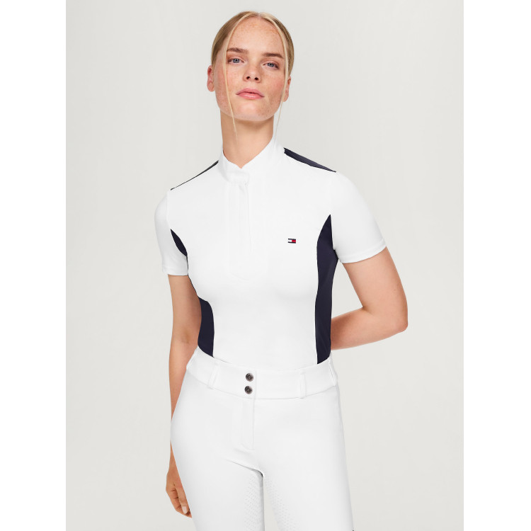 Polo da concorso Tommy Hilfiger Equestrian Avon a maniche corte da donna Polo da concorso Tommy Hilfiger Equestrian Avon a maniche corte da donna
