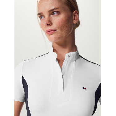 Polo da concorso Tommy Hilfiger Equestrian Avon a maniche corte da donna Polo da concorso Tommy Hilfiger Equestrian Avon a maniche corte da donna