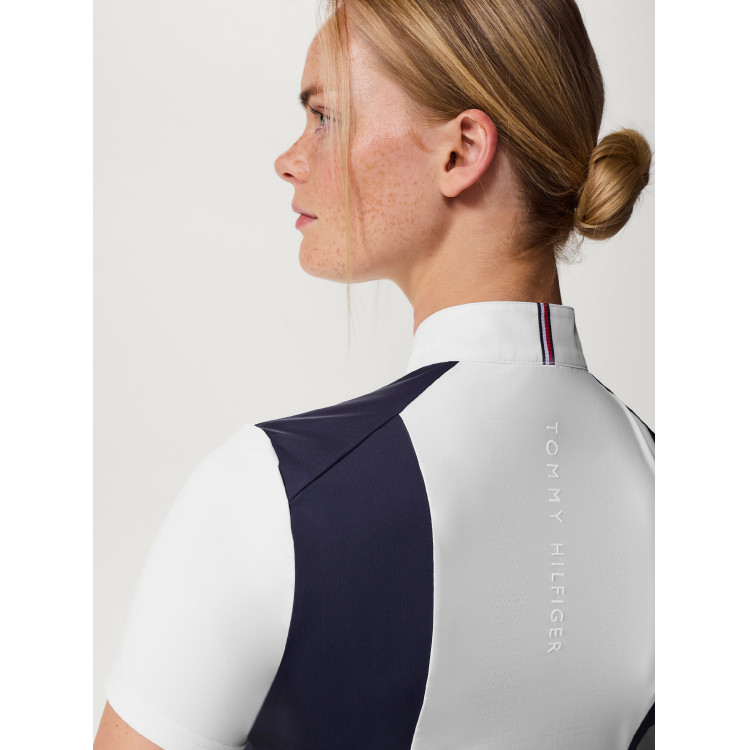 Polo da concorso Tommy Hilfiger Equestrian Avon a maniche corte da donna Polo da concorso Tommy Hilfiger Equestrian Avon a maniche corte da donna