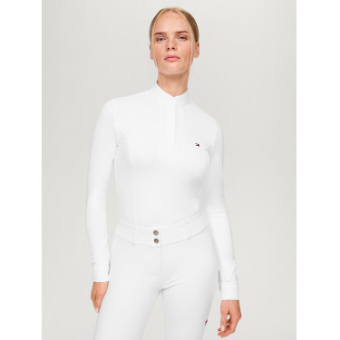 Polo da concorso Tommy Hilfiger Equestrian Avon a maniche lunghe da donna Polo da concorso Tommy Hilfiger Equestrian Avon a maniche lunghe da donna
