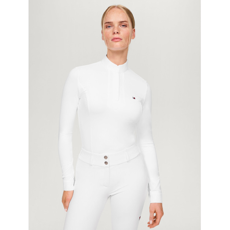 Polo da concorso Tommy Hilfiger Equestrian Avon a maniche lunghe da donna Polo da concorso Tommy Hilfiger Equestrian Avon a maniche lunghe da donna