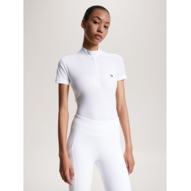 Polo da concorso Tommy Hilfiger Equestrian Chelsea Cooling a maniche corte da donna Polo da concorso Tommy Hilfiger Equestrian Chelsea Cooling a maniche corte da donna