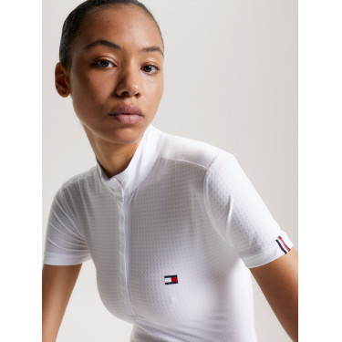 Polo da concorso Tommy Hilfiger Equestrian Chelsea Cooling a maniche corte da donna Polo da concorso Tommy Hilfiger Equestrian Chelsea Cooling a maniche corte da donna