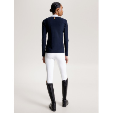 Polo da concorso Tommy Hilfiger Equestrian Chelsea Cooling a maniche lunghe da donna Polo da concorso Tommy Hilfiger Equestrian Chelsea Cooling a maniche lunghe da donna