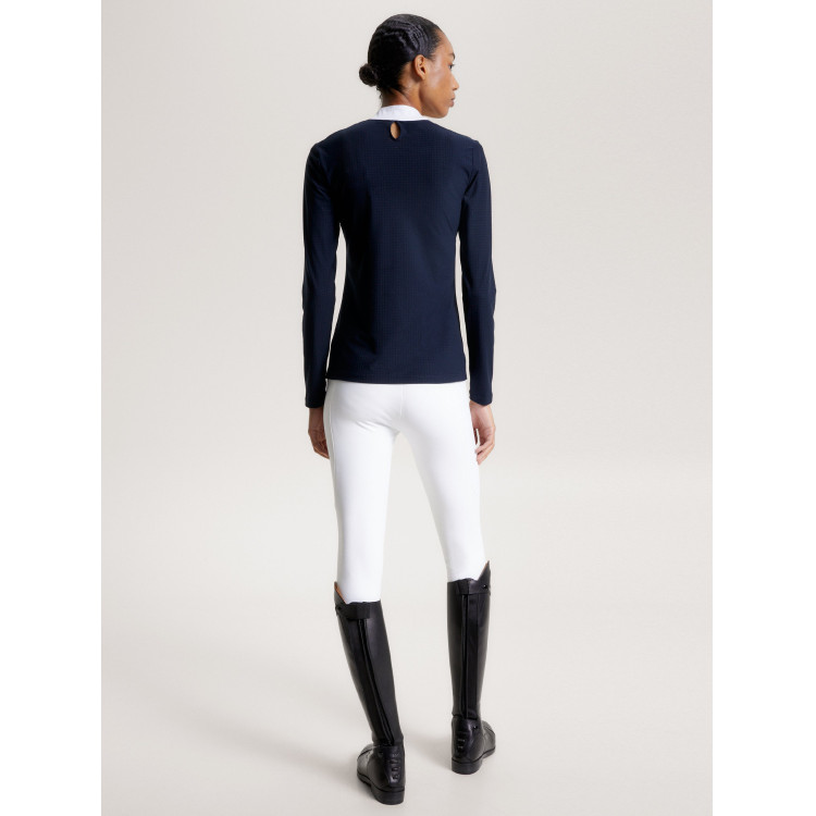 Polo da concorso Tommy Hilfiger Equestrian Chelsea Cooling a maniche lunghe da donna Polo da concorso Tommy Hilfiger Equestrian Chelsea Cooling a maniche lunghe da donna