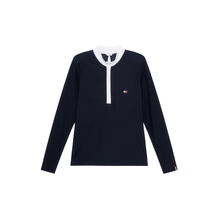 Polo da concorso Tommy Hilfiger Equestrian Chelsea Cooling a maniche lunghe da donna Polo da concorso Tommy Hilfiger Equestrian Chelsea Cooling a maniche lunghe da donna