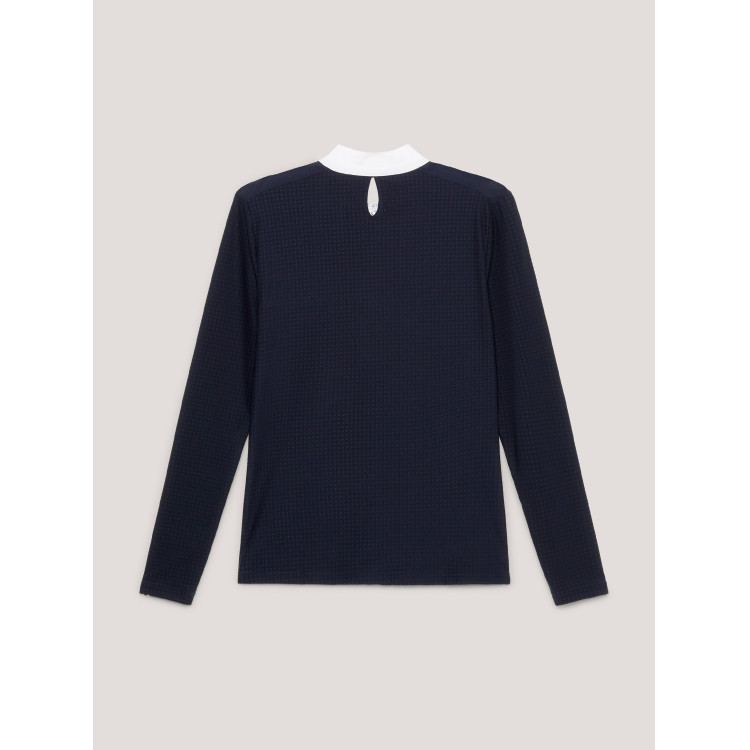 Polo da concorso Tommy Hilfiger Equestrian Chelsea Cooling a maniche lunghe da donna Polo da concorso Tommy Hilfiger Equestrian Chelsea Cooling a maniche lunghe da donna