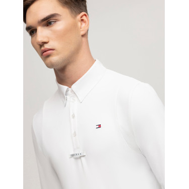 Polo da concorso Tommy Hilfiger Equestrian Columbus a maniche lunghe da uomo Polo da concorso Tommy Hilfiger Equestrian Columbus a maniche lunghe da uomo
