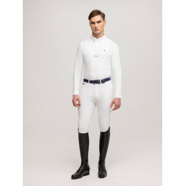 Polo da concorso Tommy Hilfiger Equestrian Columbus a maniche lunghe da uomo Polo da concorso Tommy Hilfiger Equestrian Columbus a maniche lunghe da uomo